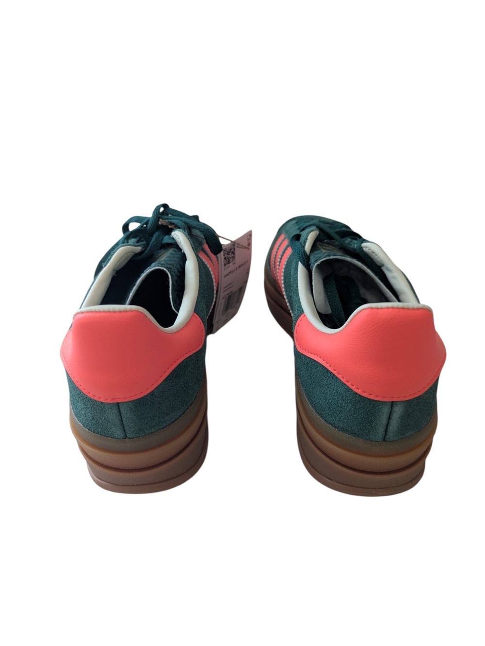Adidas Gazelle Bold J Women's Green Pink Suede Platform Gum Sneaker Size 7 - Picture 7 of 8